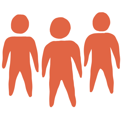 Alternative relationships icon showing multiple connected elements